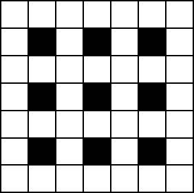 A seven letter by seven letter blank crossword